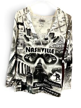 Nashville Travel Vacation Destination Lightweight Hoodie Top